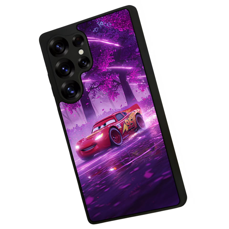 Samsung Galaxy S25 Ultra Uyumlu Şimsek McQueen Tasarımlı Glossy Premium Kılıf