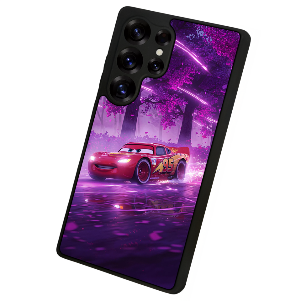 Samsung Galaxy S25 Ultra Uyumlu Şimsek McQueen Tasarımlı Glossy Premium Kılıf