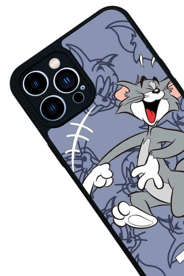 iPhone 13 Pro Max Uyumlu Tom And Jerry Tasarımlı Glossy Premium Kılıf