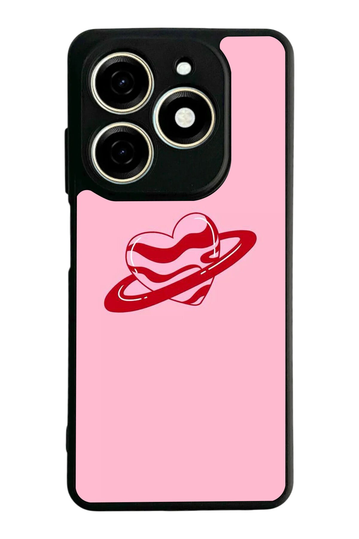 Tecno Spark 20/20C Uyumlu Kalp Love Tasarımlı Glossy Premium Kılıf