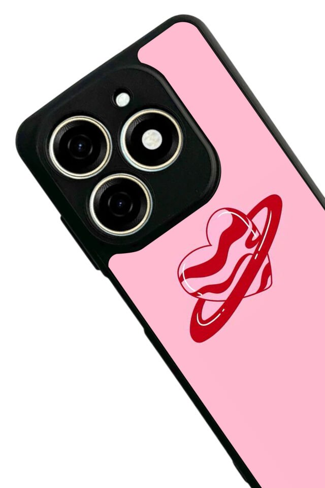 Tecno Spark 20/20C Uyumlu Kalp Love Tasarımlı Glossy Premium Kılıf