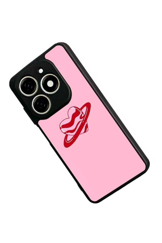 Tecno Spark 20/20C Uyumlu Kalp Love Tasarımlı Glossy Premium Kılıf
