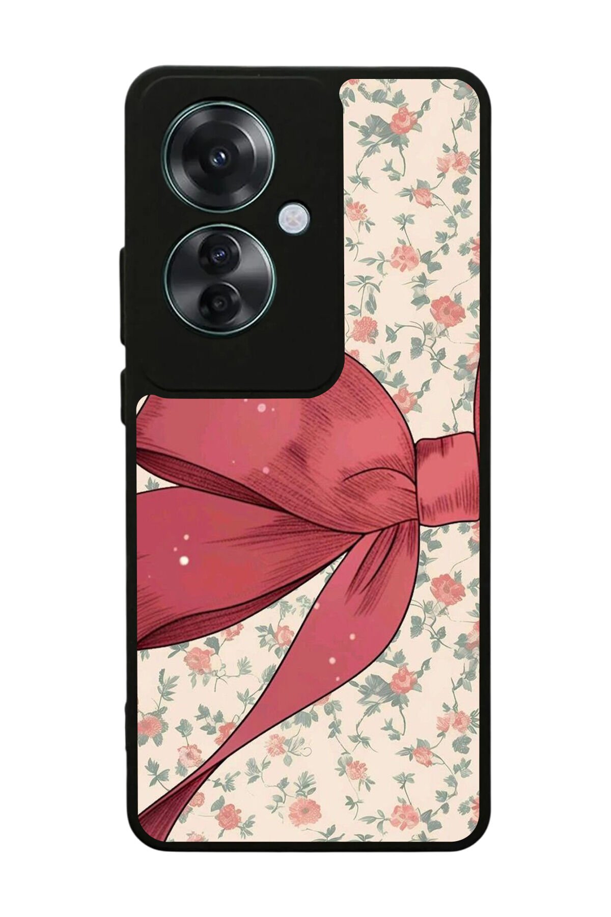 Oppo Reno 11F Uyumlu Kurdele Tasarımlı Glossy Premium Kılıf