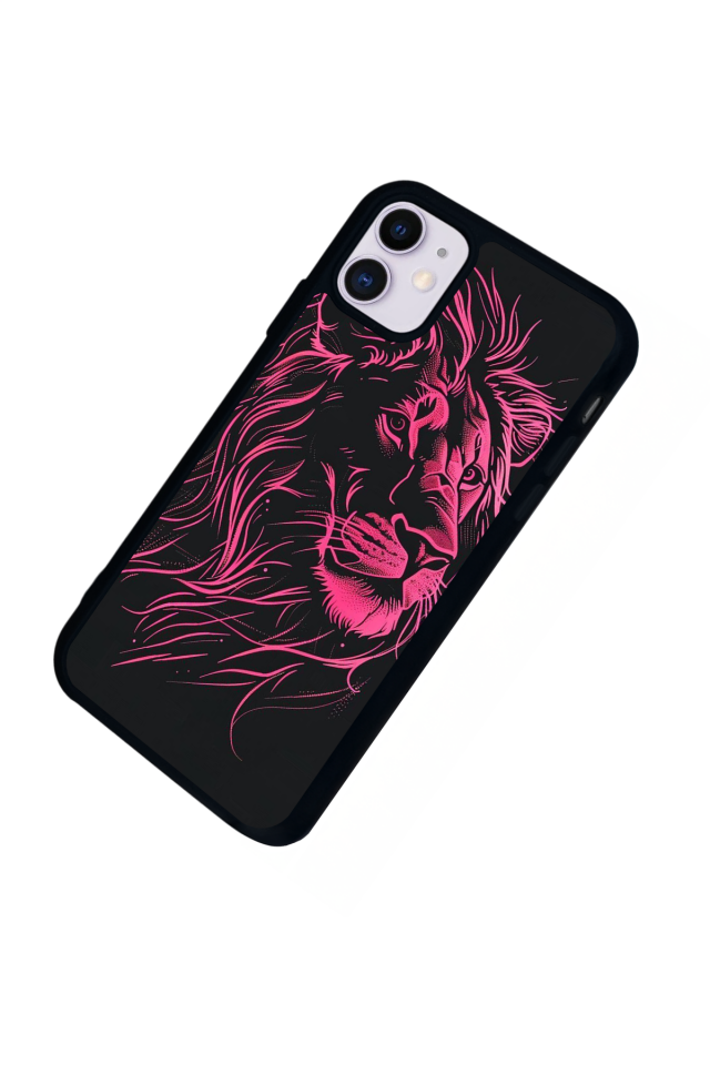 iPhone 11 Uyumlu Aslan Tasarımlı Glossy Premium Kılıf