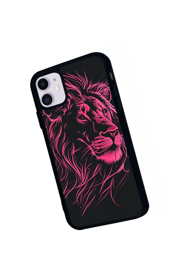 iPhone 11 Uyumlu Aslan Tasarımlı Glossy Premium Kılıf
