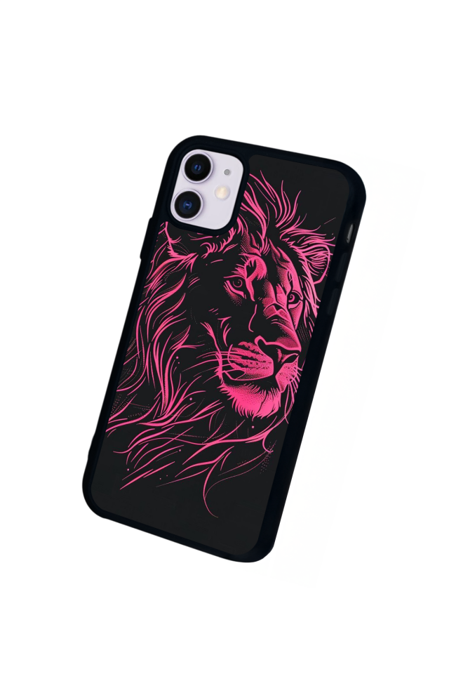 iPhone 11 Uyumlu Aslan Tasarımlı Glossy Premium Kılıf