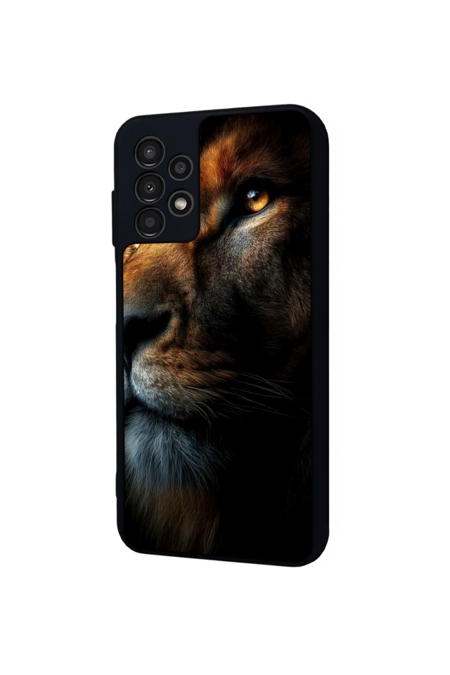 Samsung Galaxy A13 Uyumlu Aslan Tasarımlı Glossy Premium Kılıf