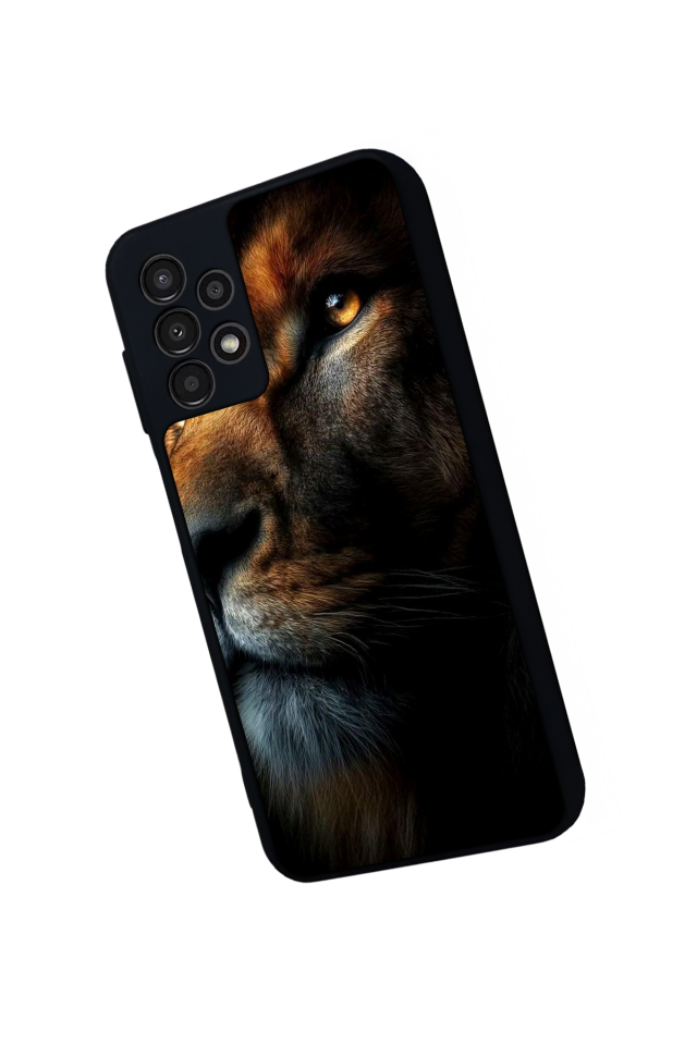 Samsung Galaxy A13 Uyumlu Aslan Tasarımlı Glossy Premium Kılıf
