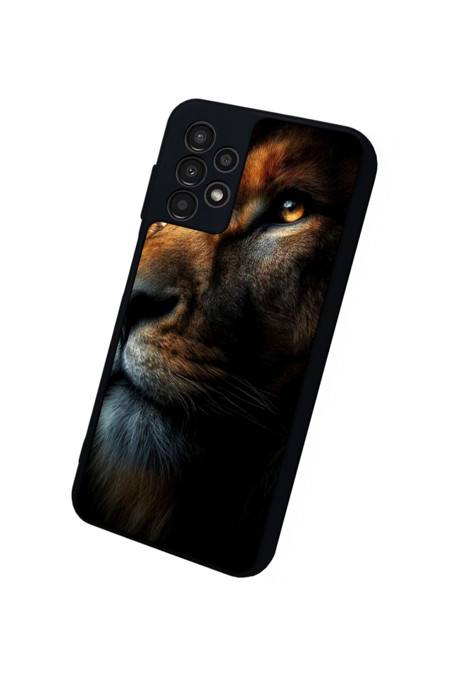 Samsung Galaxy A13 Uyumlu Aslan Tasarımlı Glossy Premium Kılıf
