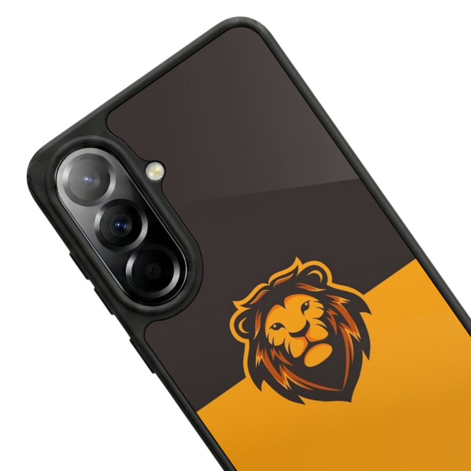 Samsung Galaxy A37 Uyumlu Aslan Tasarımlı Glossy Premium Kılıf