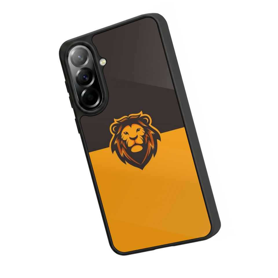 Samsung Galaxy A37 Uyumlu Aslan Tasarımlı Glossy Premium Kılıf