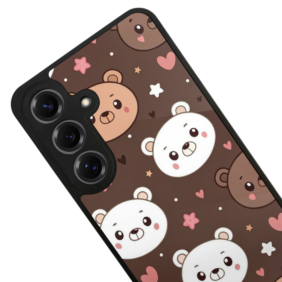 Samsung Galaxy S25 Uyumlu Ayı Tasarımlı Glossy Premium Kılıf