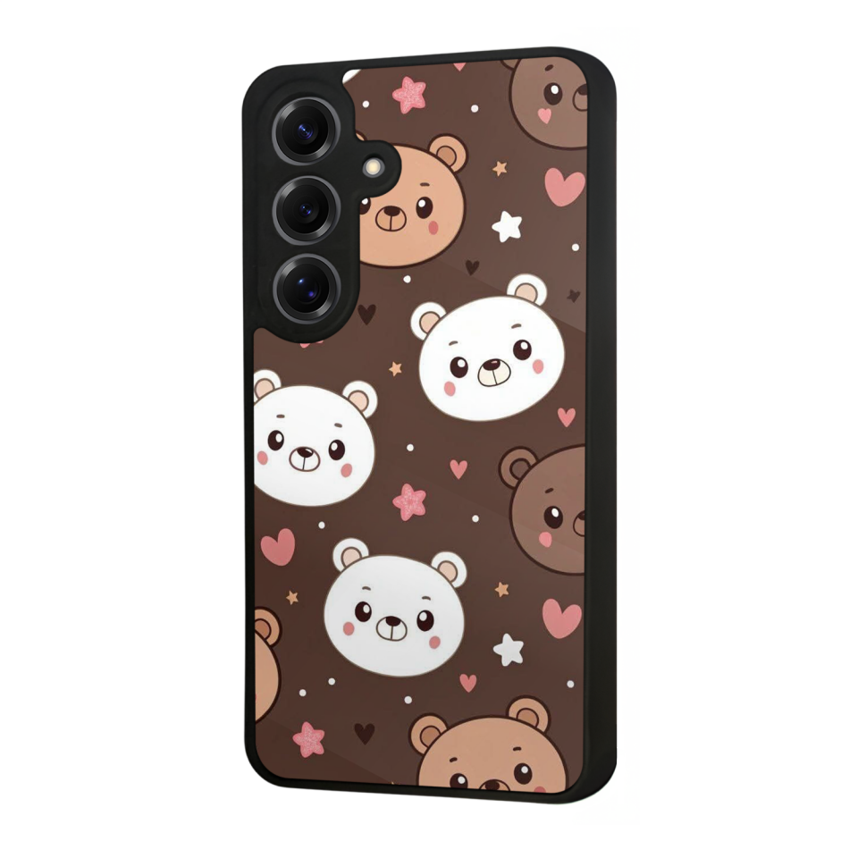 Samsung Galaxy S25 Uyumlu Ayı Tasarımlı Glossy Premium Kılıf