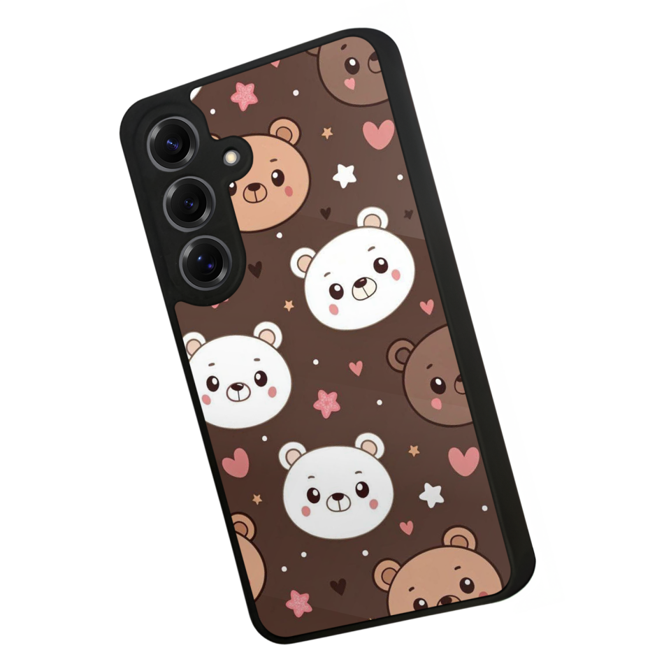 Samsung Galaxy S25 Uyumlu Ayı Tasarımlı Glossy Premium Kılıf