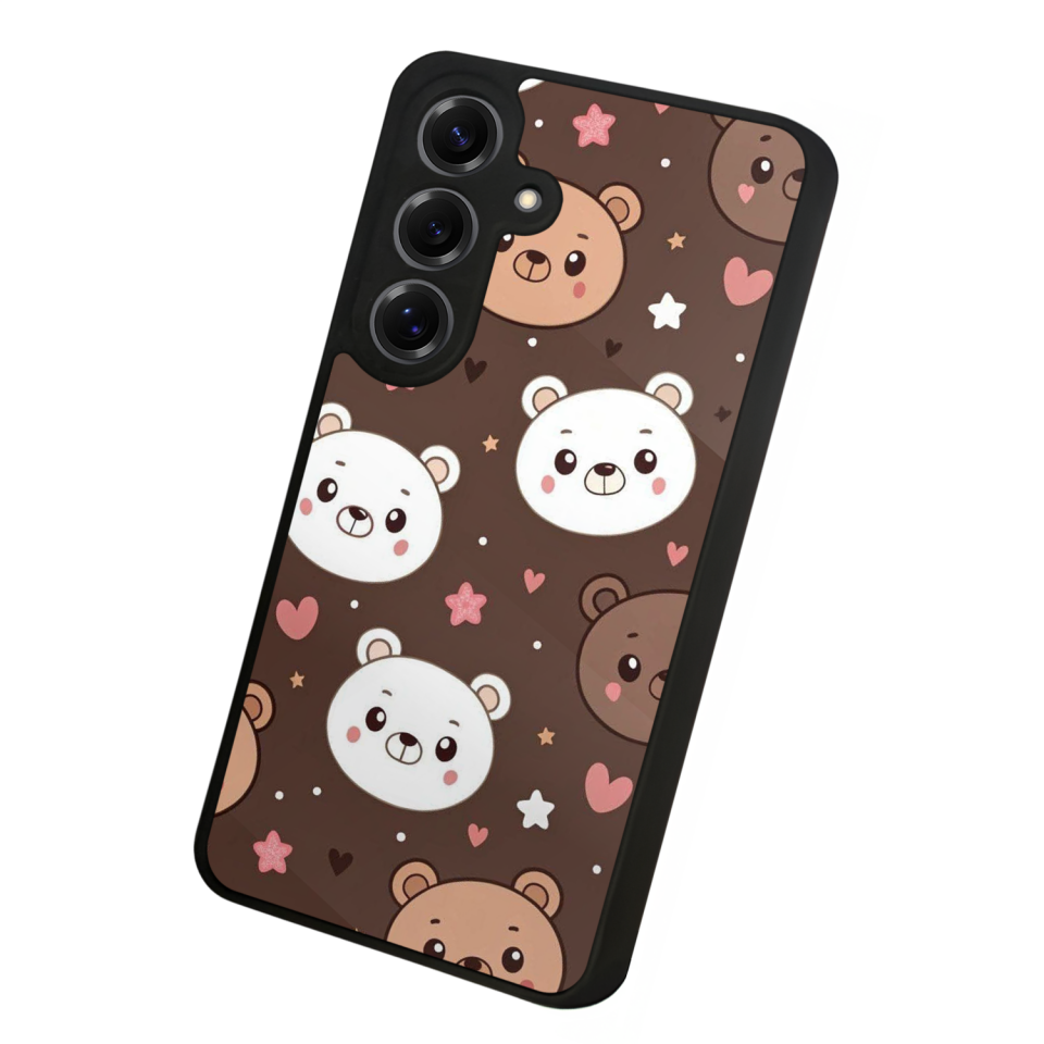 Samsung Galaxy S25 Uyumlu Ayı Tasarımlı Glossy Premium Kılıf