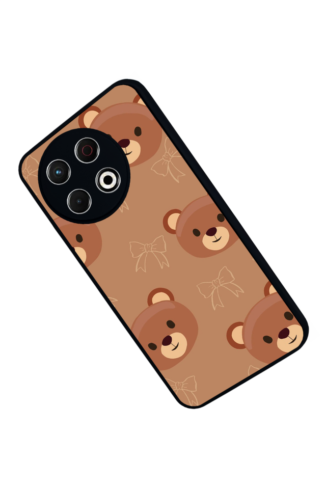 Tecno Spark 30 Pro Uyumlu Ayı Tasarımlı Glossy Premium Kılıf