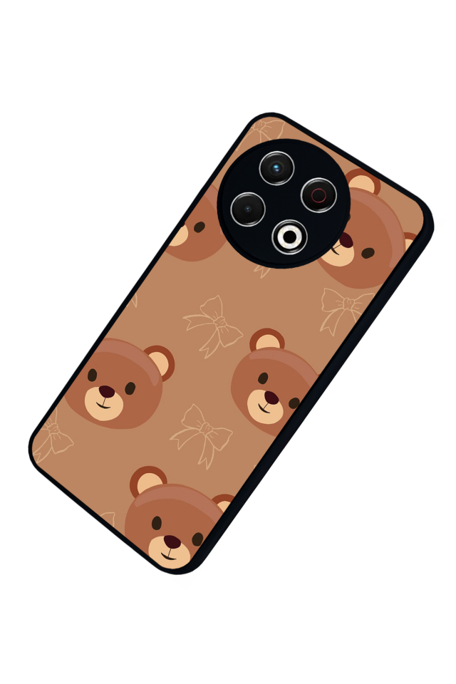 Tecno Spark 30 Pro Uyumlu Ayı Tasarımlı Glossy Premium Kılıf