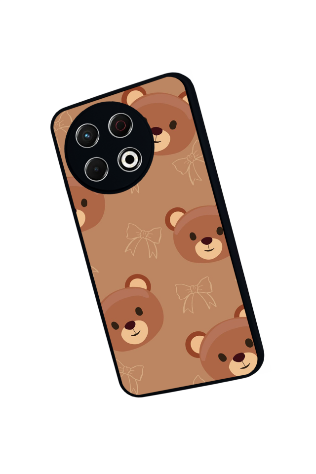 Tecno Spark 30 Pro Uyumlu Ayı Tasarımlı Glossy Premium Kılıf