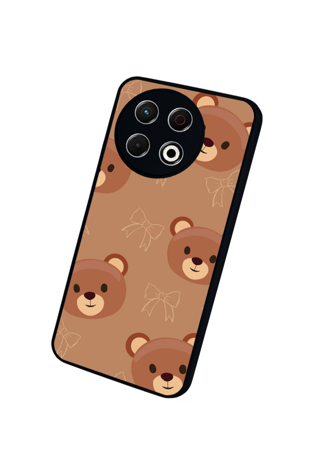 Tecno Spark 30 Pro Uyumlu Ayı Tasarımlı Glossy Premium Kılıf