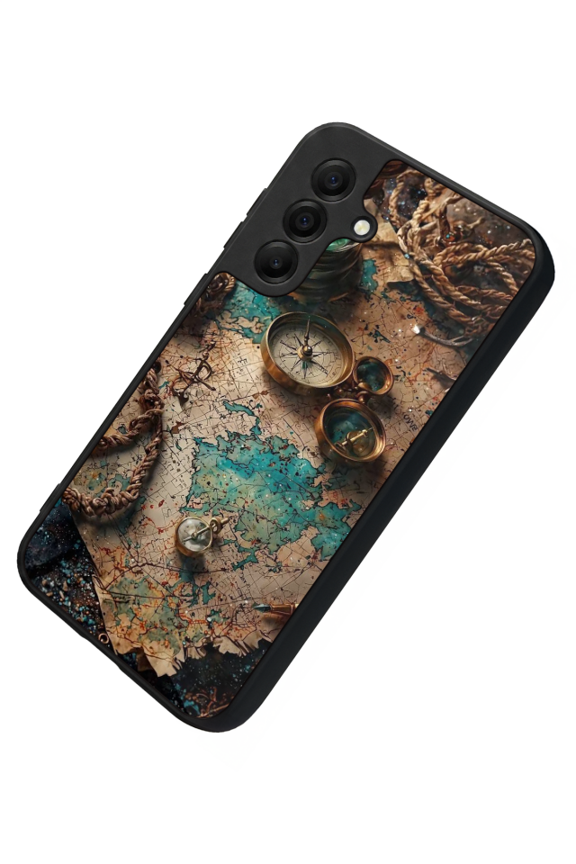 Samsung Galaxy A17 Uyumlu Harita Tasarımlı Glossy Premium Kılıf