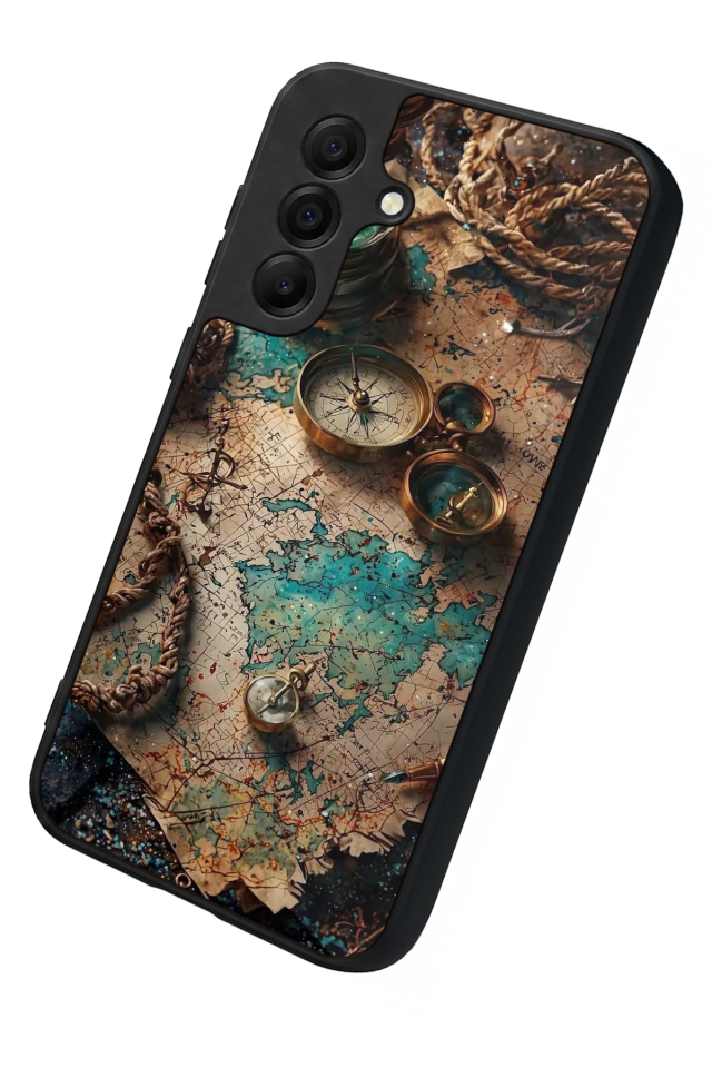 Samsung Galaxy A17 Uyumlu Harita Tasarımlı Glossy Premium Kılıf