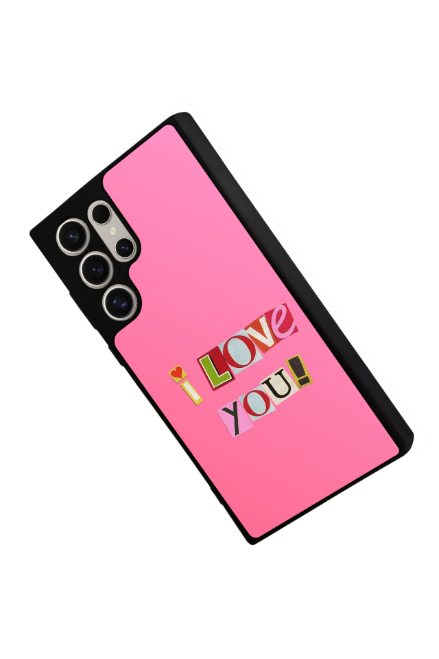 Samsung Galaxy S22 Ultra Uyumlu Kalp Love Tasarımlı Glossy Premium Kılıf