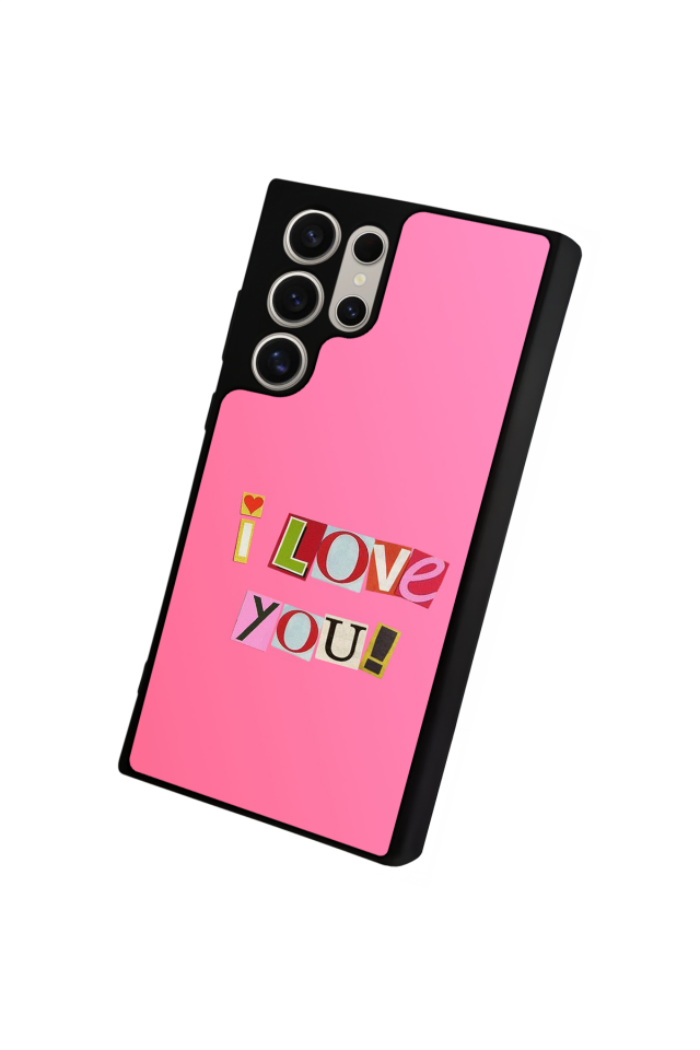 Samsung Galaxy S22 Ultra Uyumlu Kalp Love Tasarımlı Glossy Premium Kılıf