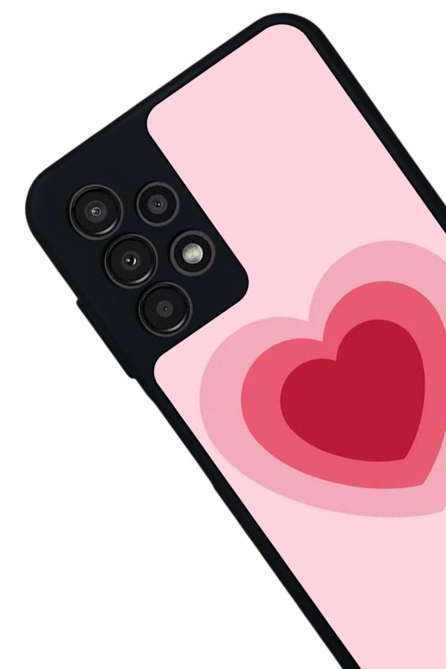 Samsung Galaxy A23 Uyumlu Kalp Love Tasarımlı Glossy Premium Kılıf