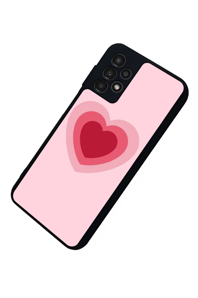 Samsung Galaxy A23 Uyumlu Kalp Love Tasarımlı Glossy Premium Kılıf