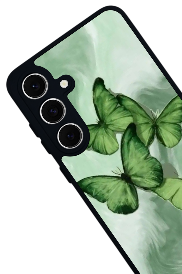 Samsung Galaxy S24 FE Uyumlu Kelebek Tasarımlı Glossy Premium Kılıf