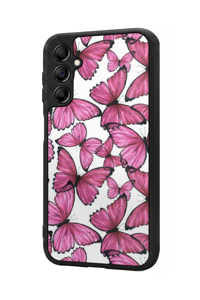 Samsung Galaxy A14 Uyumlu Kelebek Tasarımlı Glossy Premium Kılıf