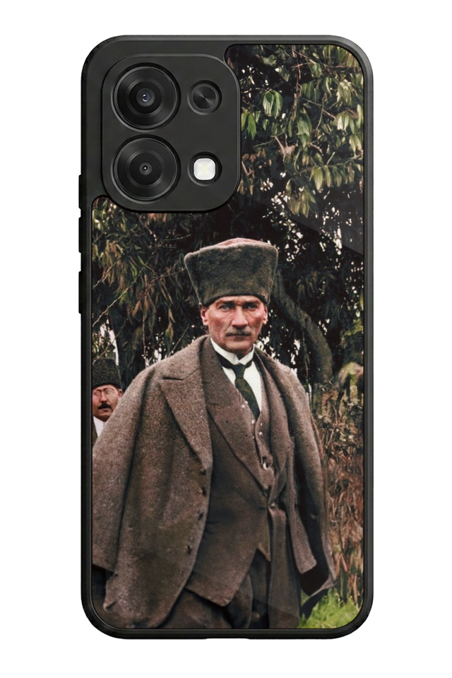 Oppo A6 Pro Uyumlu Mustafa Kemal Ataturk Tasarımlı Glossy Premium Kılıf