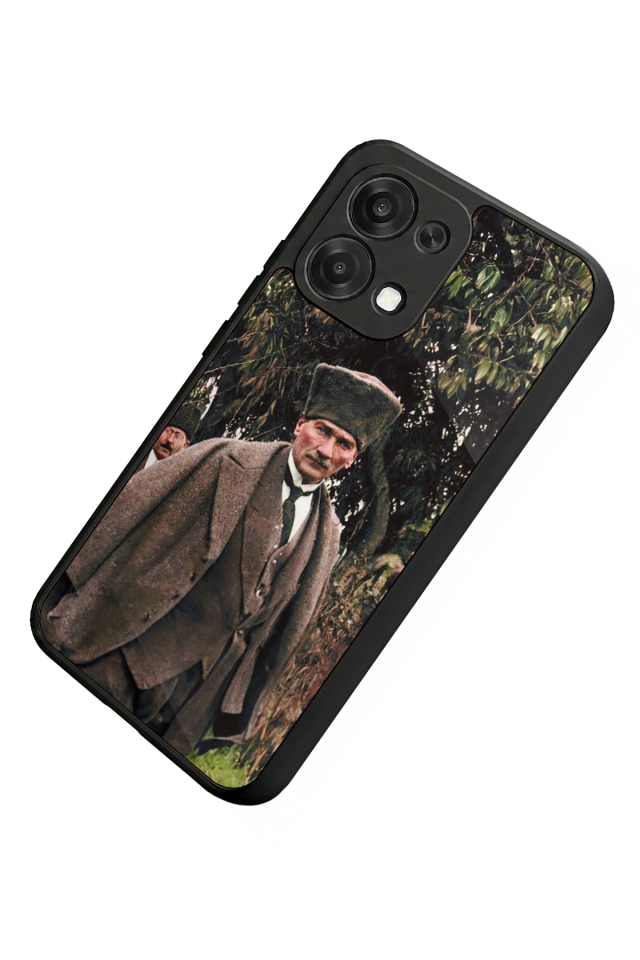Oppo A6 Pro Uyumlu Mustafa Kemal Ataturk Tasarımlı Glossy Premium Kılıf