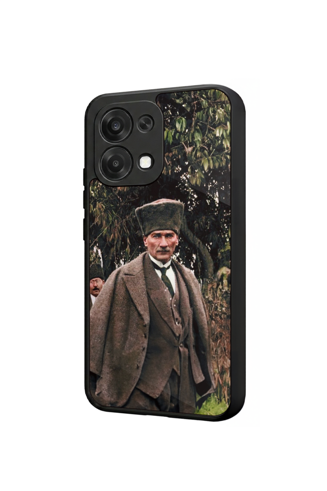 Oppo A6 Pro Uyumlu Mustafa Kemal Ataturk Tasarımlı Glossy Premium Kılıf