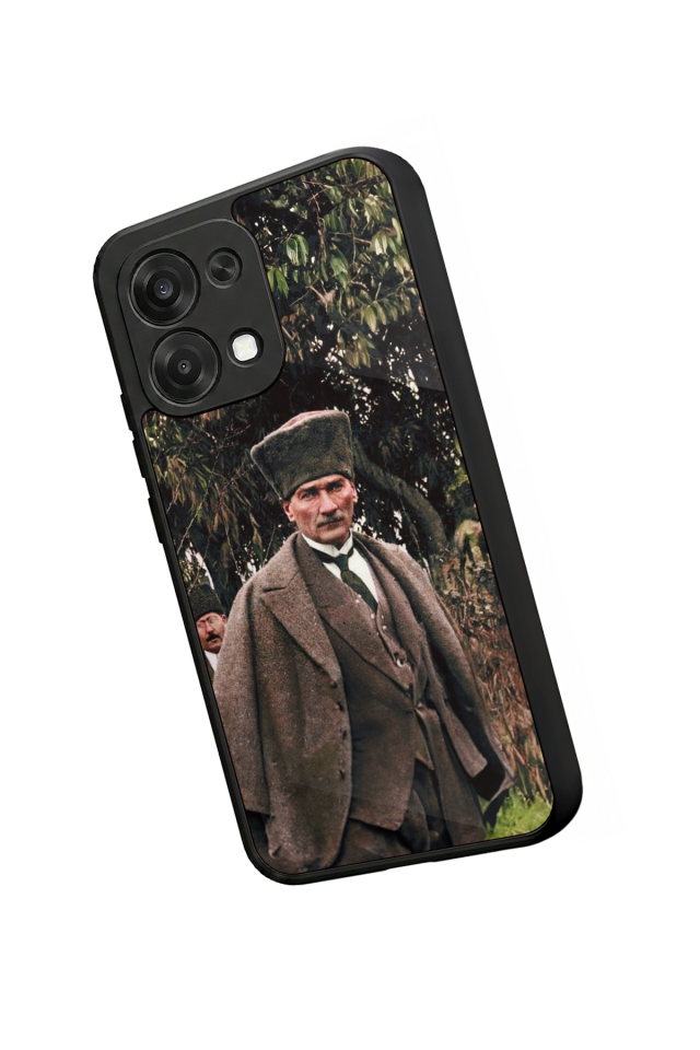 Oppo A6 Pro Uyumlu Mustafa Kemal Ataturk Tasarımlı Glossy Premium Kılıf