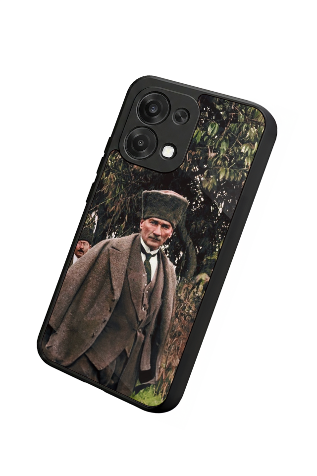 Oppo A6 Pro Uyumlu Mustafa Kemal Ataturk Tasarımlı Glossy Premium Kılıf