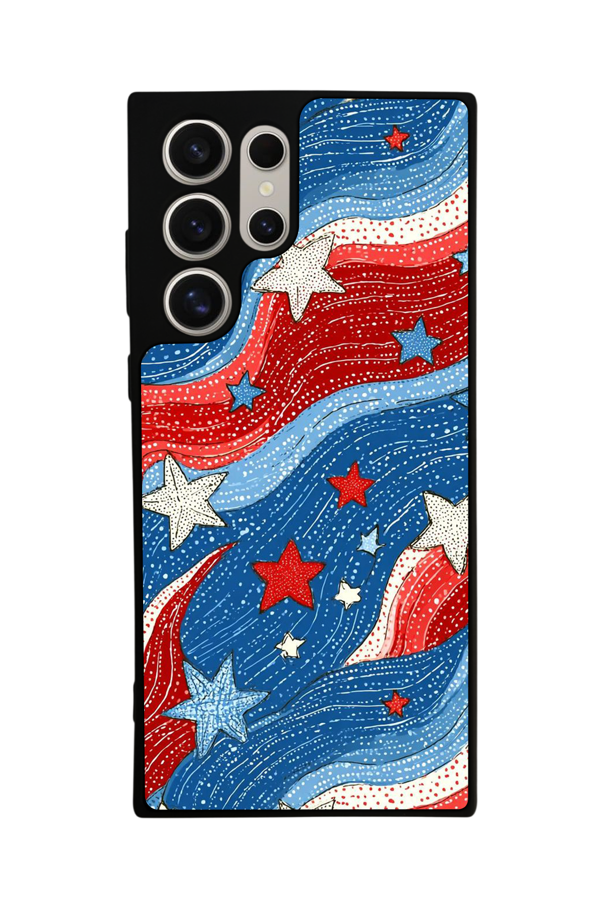 Samsung Galaxy S23 Ultra Uyumlu Retro Yildizlar Tasarımlı Glossy Premium Kılıf