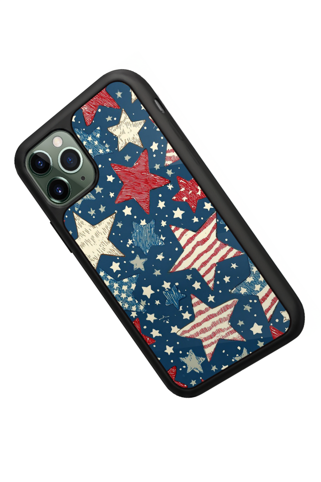 iPhone 11 Pro Uyumlu Retro Yildizlar Tasarımlı Glossy Premium Kılıf