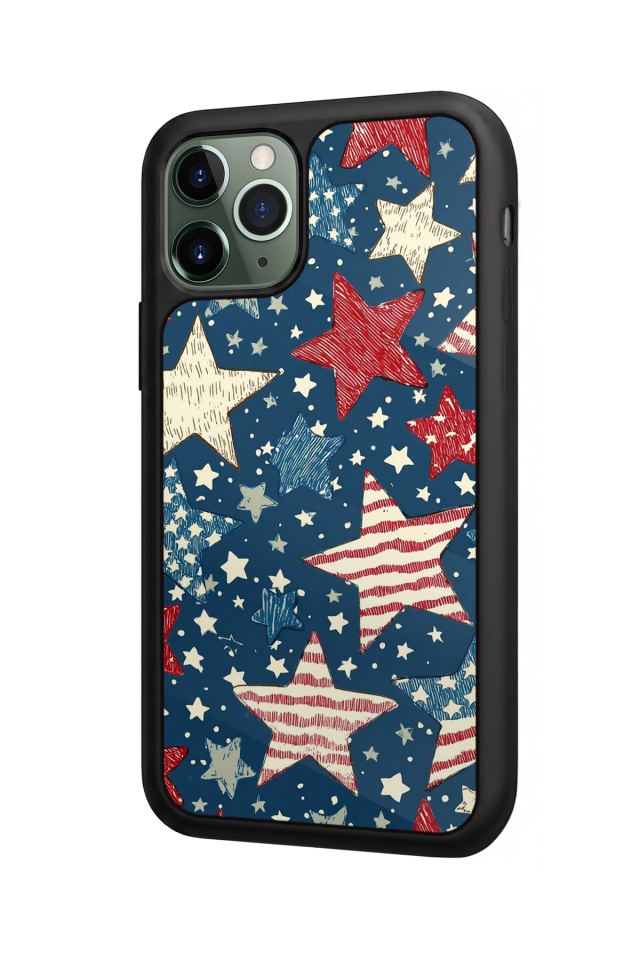 iPhone 11 Pro Uyumlu Retro Yildizlar Tasarımlı Glossy Premium Kılıf