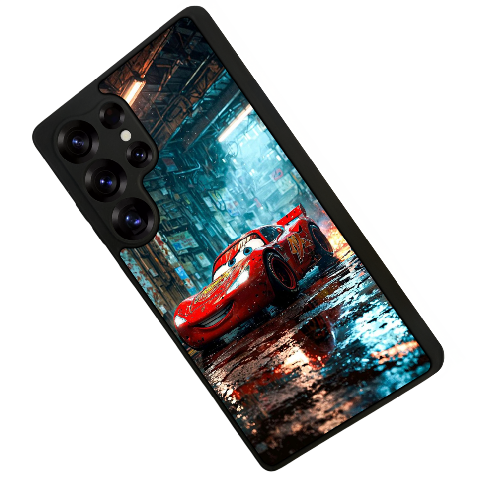 Samsung Galaxy S25 Ultra Uyumlu Şimsek McQueen Tasarımlı Glossy Premium Kılıf