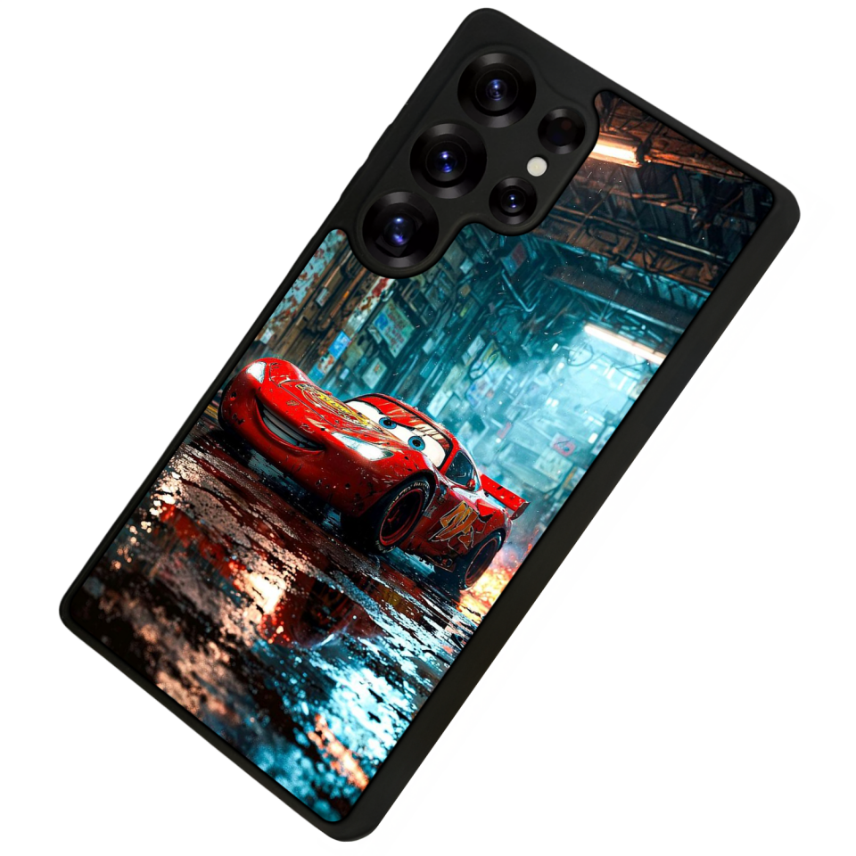 Samsung Galaxy S25 Ultra Uyumlu Şimsek McQueen Tasarımlı Glossy Premium Kılıf