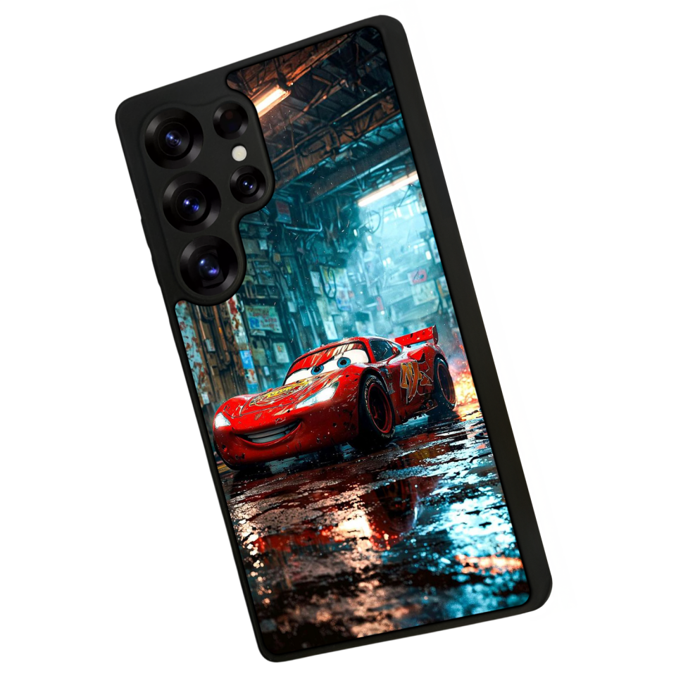 Samsung Galaxy S25 Ultra Uyumlu Şimsek McQueen Tasarımlı Glossy Premium Kılıf