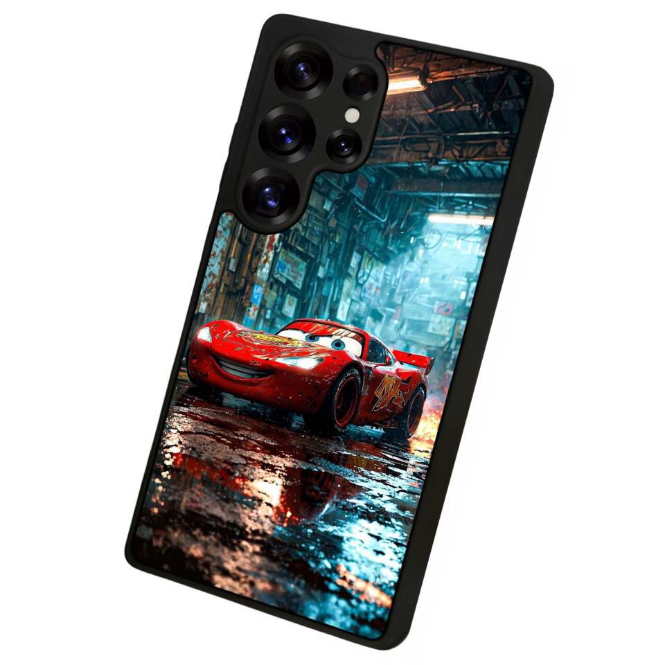 Samsung Galaxy S25 Ultra Uyumlu Şimsek McQueen Tasarımlı Glossy Premium Kılıf