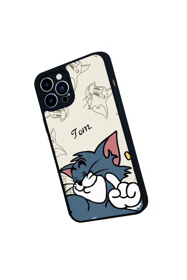 iPhone 13 Pro Max Uyumlu Tom And Jerry Tasarımlı Glossy Premium Kılıf