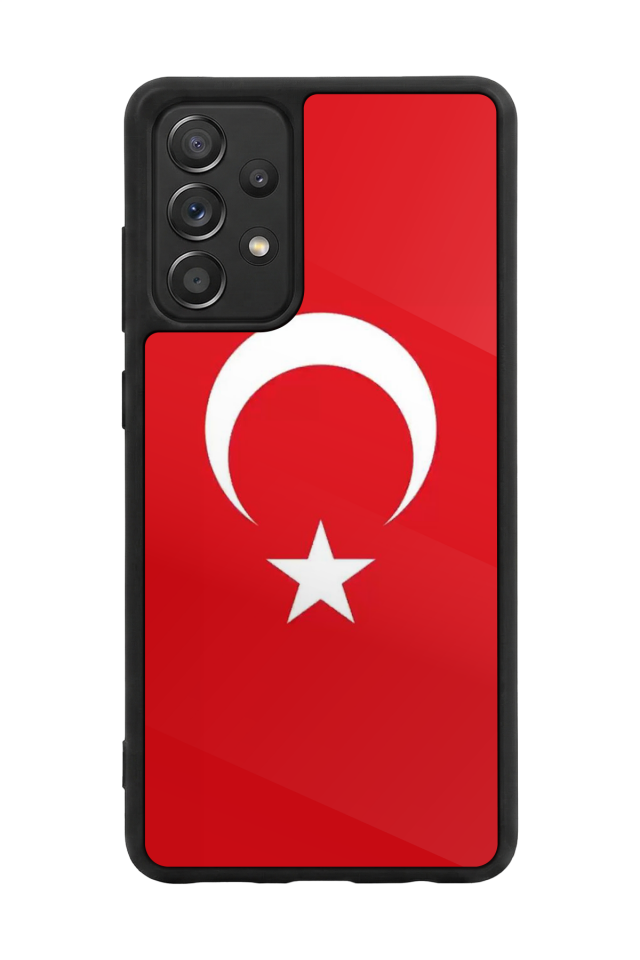 Samsung Galaxy A72 Uyumlu Türk Bayragi Tasarımlı Glossy Premium Kılıf