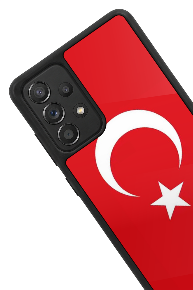 Samsung Galaxy A72 Uyumlu Türk Bayragi Tasarımlı Glossy Premium Kılıf