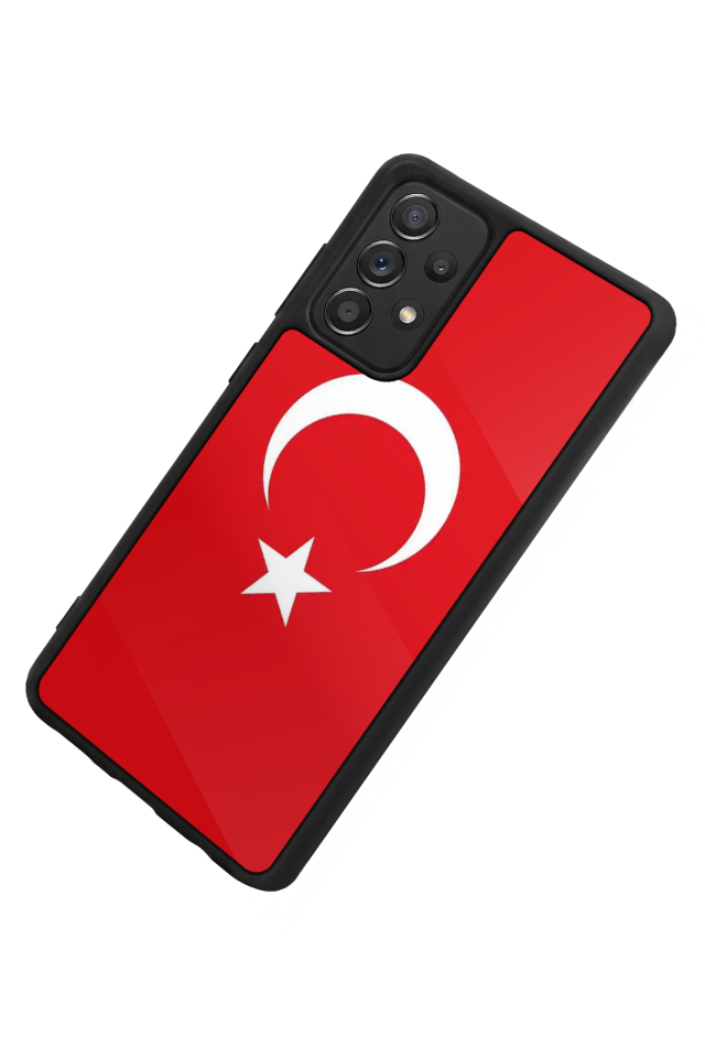 Samsung Galaxy A72 Uyumlu Türk Bayragi Tasarımlı Glossy Premium Kılıf