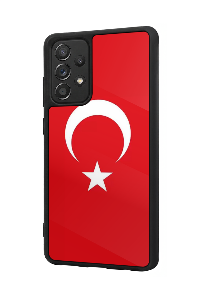 Samsung Galaxy A72 Uyumlu Türk Bayragi Tasarımlı Glossy Premium Kılıf