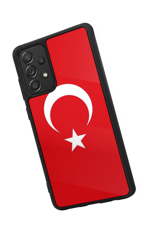 Samsung Galaxy A72 Uyumlu Türk Bayragi Tasarımlı Glossy Premium Kılıf