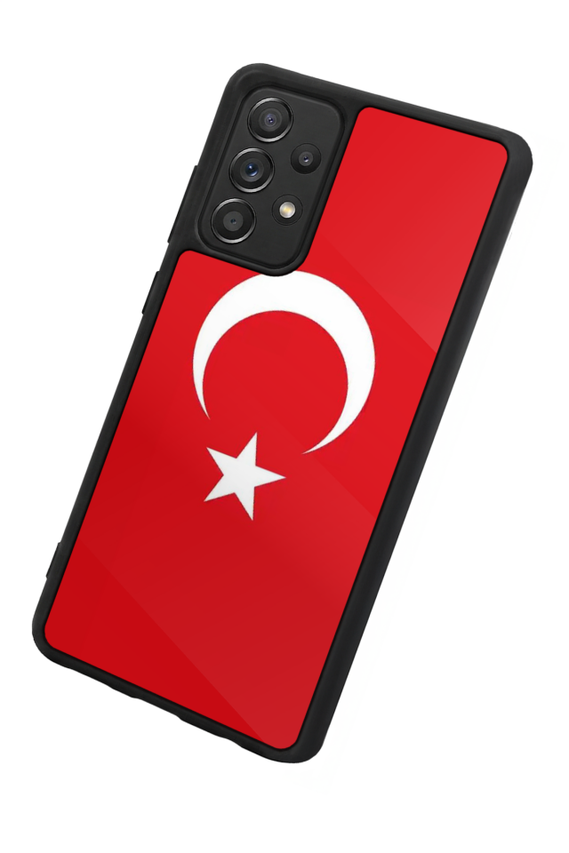 Samsung Galaxy A72 Uyumlu Türk Bayragi Tasarımlı Glossy Premium Kılıf